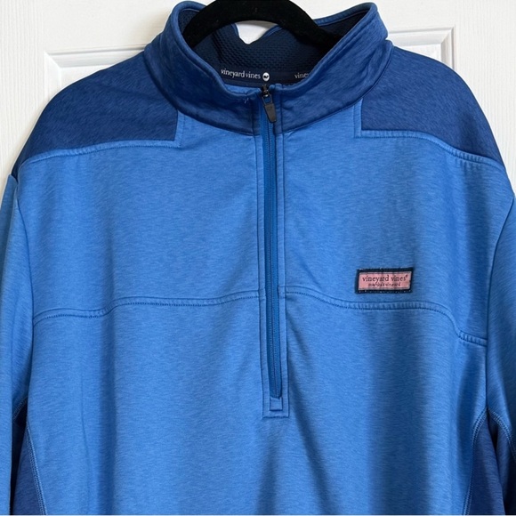 Vineyard Vines 1/4 Zip Pullover Fleece Lined Shep Shirt Men's 2XL Performance - Picture 2 of 10
